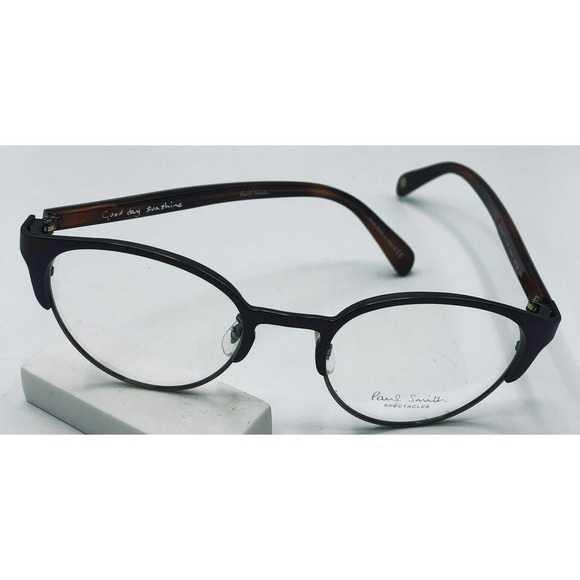 Paul Smith Earle 4064-T Round Red/Brown Eyeglass Frames Made In Italy NEW - Picture 1 of 8